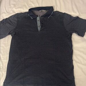 Bobby Jones Blue Polo Shirt with Textured Knit